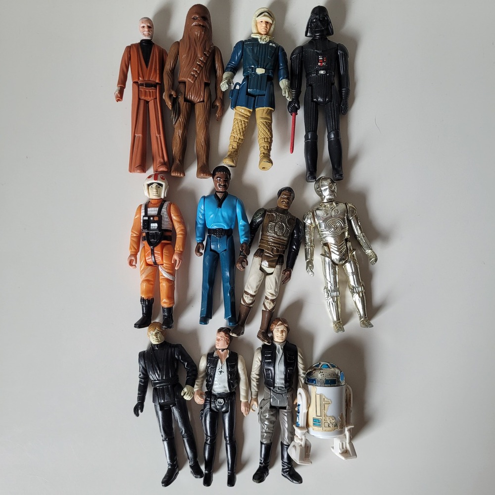 Vintage Star Wars Action Figures Lot Kenner 1977-1983 Han Solo Darth Vader C-3PO